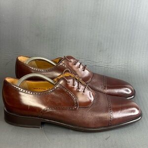 Mezlan Nicola Cap Toe dress brown leather shoes men’s size 12 new without box